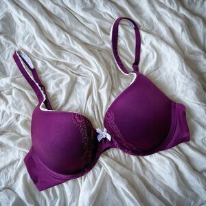 Victoria's Secret Burgundy Push Up Bra